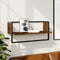 vidaXL - Wandschap - met - stang - 65x25x30 - cm - bruin - eikenkleur