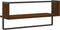 vidaXL - Wandschap - met - stang - 65x25x30 - cm - bruin - eikenkleur
