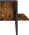 vidaXL - Wandschap - met - stang - 65x25x30 - cm - gerookt - eikenkleurig