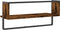 vidaXL - Wandschap - met - stang - 65x25x30 - cm - gerookt - eikenkleurig