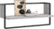 vidaXL - Wandschap - met - stang - 65x25x30 - cm - grijs - sonoma - eikenkleurig