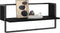 vidaXL - Wandschap - met - stang - 65x25x30 - cm - zwart