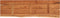 vidaXL - Wandschap - rechthoekig - natuurlijke - rand - 110x30x2,5 - cm - acaciahout