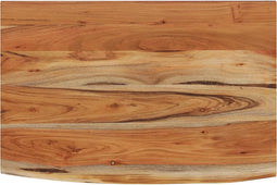 vidaXL - Wandschap - rechthoekig - natuurlijke - rand - 50x30x3,8 - cm - acaciahout