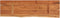 vidaXL - Wandschap - rechthoekig - natuurlijke - rand - 60x20x2,5 - cm - acaciahout