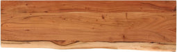 vidaXL - Wandschap - rechthoekig - natuurlijke - rand - 60x20x3,8 - cm - acaciahout