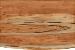 vidaXL - Wandschap - rechthoekig - natuurlijke - rand - 70x40x2,5 - cm - acaciahout