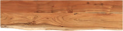 vidaXL - Wandschap - rechthoekig - natuurlijke - rand - 80x20x2,5 - cm - acaciahout