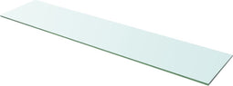 vidaXL - Wandschap - transparant - 110x25 - cm - glas