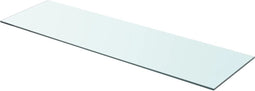 vidaXL - Wandschap - transparant - 90x25 - cm - glas