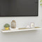 vidaXL - Wandschap - zwevend - 120x23,5x3,8 - cm - MDF - eikenkleurig - en - wit
