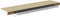 vidaXL - Wandschap - zwevend - 120x23,5x3,8 - cm - MDF - eikenkleurig - en - wit