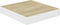 vidaXL - Wandschap - zwevend - 23x23,5x3,8 - cm - MDF - eikenkleurig - en - wit
