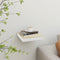 vidaXL - Wandschap - zwevend - 23x23,5x3,8 - cm - MDF - eikenkleurig - en - wit