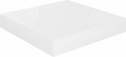 vidaXL - Wandschap - zwevend - 23x23,5x3,8 - cm - MDF - hoogglans - wit