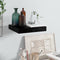 vidaXL - Wandschap - zwevend - 23x23,5x3,8 - cm - MDF - hoogglans - zwart