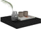 vidaXL - Wandschap - zwevend - 23x23,5x3,8 - cm - MDF - zwart