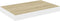 vidaXL - Wandschap - zwevend - 40x23x3,8 - cm - MDF - eikenkleurig - en - wit