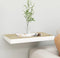 vidaXL - Wandschap - zwevend - 40x23x3,8 - cm - MDF - eikenkleurig - en - wit
