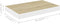 vidaXL - Wandschap - zwevend - 40x23x3,8 - cm - MDF - eikenkleurig - en - wit