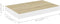 vidaXL - Wandschap - zwevend - 50x23x3,8 - cm - MDF - eikenkleurig - en - wit