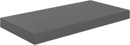 vidaXL - Wandschap - zwevend - 50x23x3,8 - cm - MDF - hoogglans - grijs