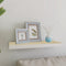 vidaXL - Wandschap - zwevend - 60x23,5x3,8 - cm - MDF - eikenkleurig - en - wit