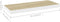 vidaXL - Wandschap - zwevend - 60x23,5x3,8 - cm - MDF - eikenkleurig - en - wit