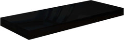 vidaXL - Wandschap - zwevend - 60x23,5x3,8 - cm - MDF - hoogglans - zwart