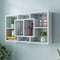 vidaXL - Wandschap - zwevend - 8 - vakken - wit