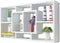 vidaXL - Wandschap - zwevend - 8 - vakken - wit