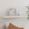vidaXL - Wandschap - zwevend - 80x23,5x3,8 - cm - MDF - eikenkleurig - en - wit