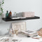 vidaXL - Wandschap - zwevend - 80x23,5x3,8 - cm - MDF - hoogglans - zwart