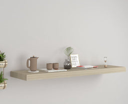vidaXL - Wandschap - zwevend - 90x23,5x3,8 - cm - MDF - eikenkleurig