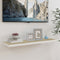 vidaXL - Wandschap - zwevend - 90x23,5x3,8 - cm - MDF - eikenkleurig - en - wit