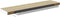 vidaXL - Wandschap - zwevend - 90x23,5x3,8 - cm - MDF - eikenkleurig - en - wit