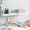 vidaXL - Wandschap - zwevend - 90x23,5x3,8 - cm - MDF - hoogglans - wit