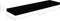 vidaXL - Wandschap - zwevend - 90x23,5x3,8 - cm - MDF - hoogglans - zwart