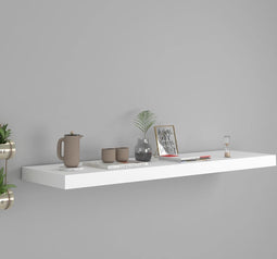 vidaXL - Wandschap - zwevend - 90x23,5x3,8 - cm - MDF - wit