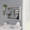 vidaXL - Wandschappen - 104x20x58,5 - cm - bewerkt - hout - betongrijs