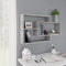vidaXL - Wandschappen - 104x20x58,5 - cm - bewerkt - hout - betongrijs