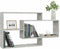 vidaXL - Wandschappen - 104x20x58,5 - cm - bewerkt - hout - betongrijs