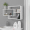vidaXL - Wandschappen - 104x20x58,5 - cm - bewerkt - hout - hoogglans - wit