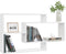 vidaXL - Wandschappen - 104x20x58,5 - cm - bewerkt - hout - hoogglans - wit