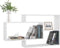 vidaXL - Wandschappen - 104x20x58,5 - cm - bewerkt - hout - hoogglans - wit