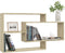 vidaXL - Wandschappen - 104x20x58,5 - cm - bewerkt - hout - sonoma - eikenkleurig