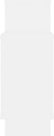 vidaXL - Wandschappen - 104x20x58,5 - cm - bewerkt - hout - wit
