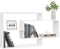 vidaXL - Wandschappen - 104x20x58,5 - cm - bewerkt - hout - wit
