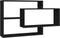 vidaXL - Wandschappen - 104x20x58,5 - cm - bewerkt - hout - zwart