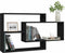 vidaXL - Wandschappen - 104x20x58,5 - cm - bewerkt - hout - zwart